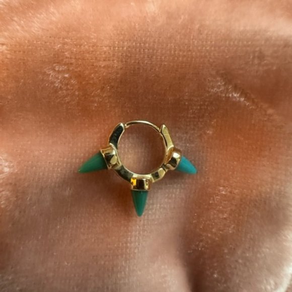 Maria Tash Triple Short Turquoise Spike Hoop Earring SOLD OUT - Picture 3 of 3